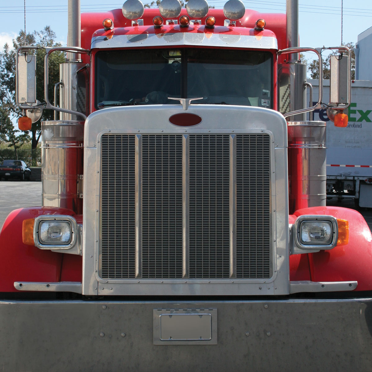 34" Peterbilt Stainless Grille Bar - Thumbnail 3