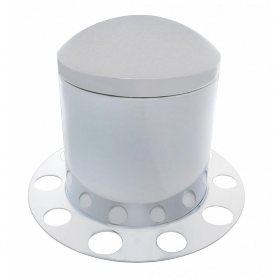 Stainless Dome Rear Axle Cover 3PC Kit For 1-1/2" Nut Cover - Steel Wheel