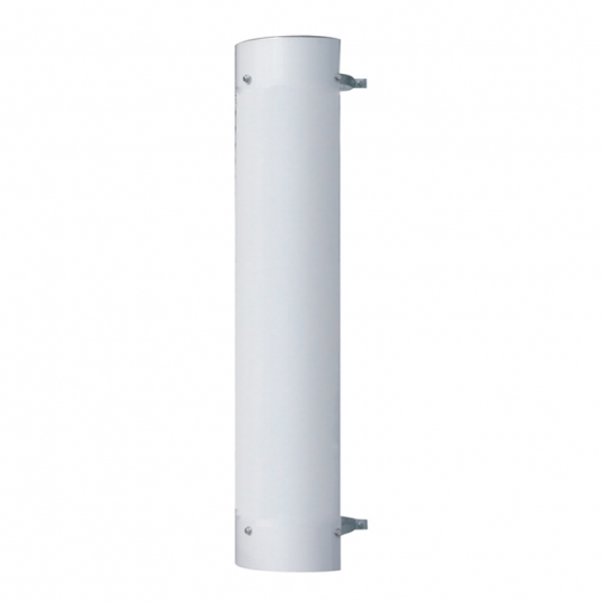 48" Tall 180 Degree Stainless Exhaust Muffler Shield For 6" Diameter Exhaust - Plain