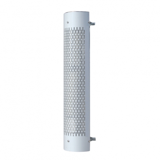 48" Tall 180 Degree Stainless Exhaust Muffler Shield For 5" Diameter Exhaust - Vertical Slot