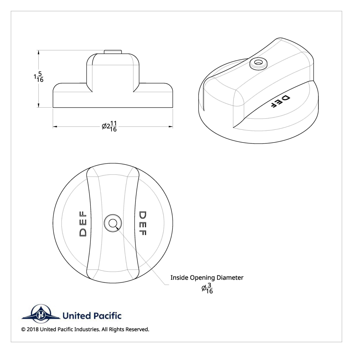 Chrome Plastic DEF Cap Cover For Freightliner - Thumbnail 4