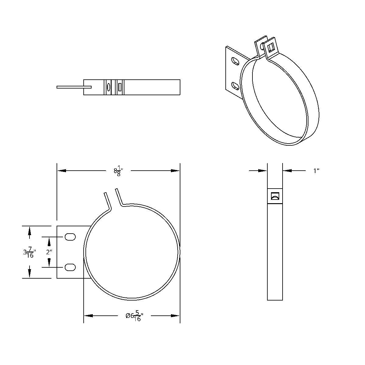 6" 304 Stainless Steel Exhaust Clamp For Peterbilt - Thumbnail 3