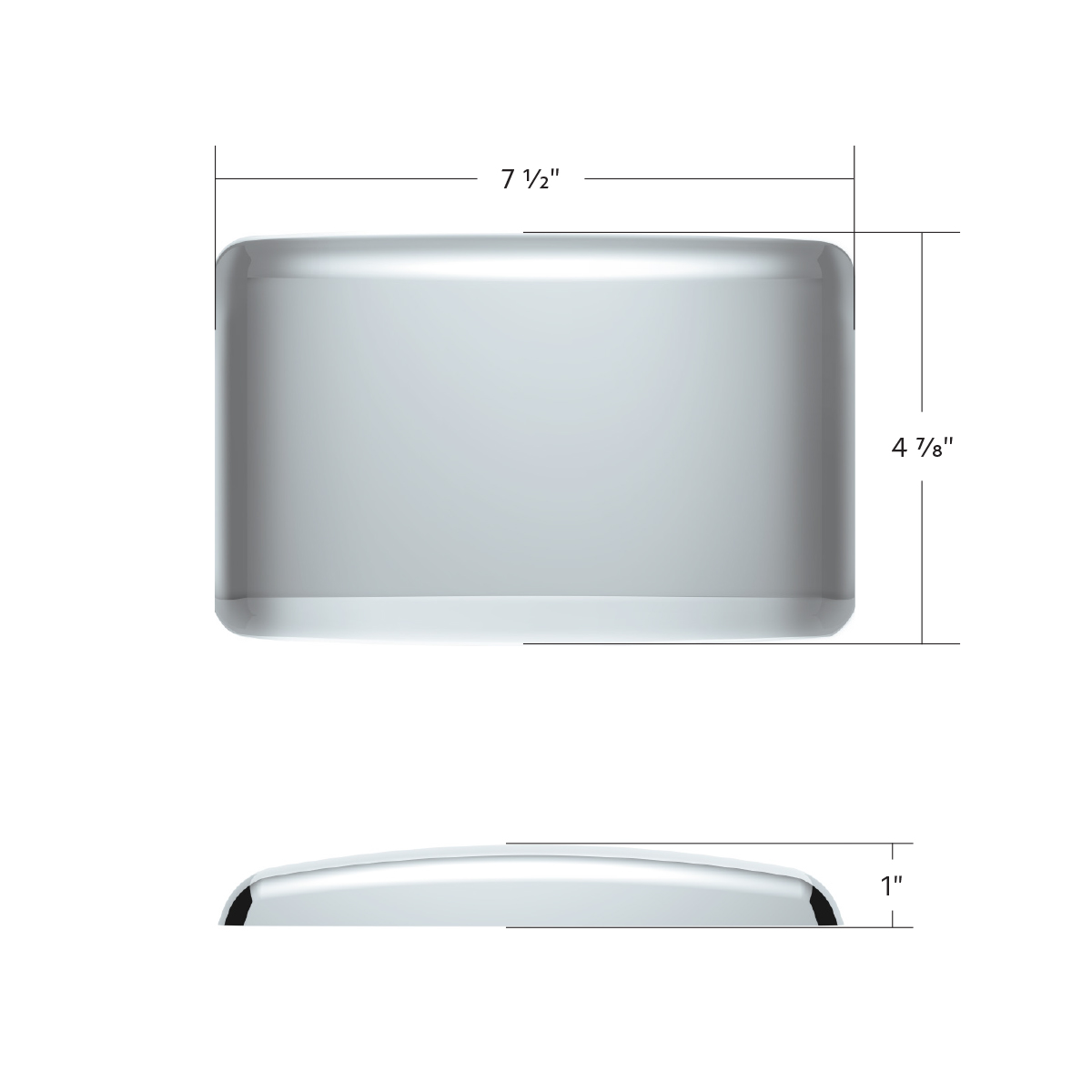 4 5/8" X 7 3/8" Stainless Horn Cover - Thumbnail 6