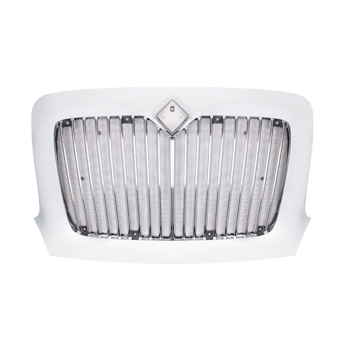 Chrome Grille With Bug Screen For 2002+ International Transtar - Thumbnail 2
