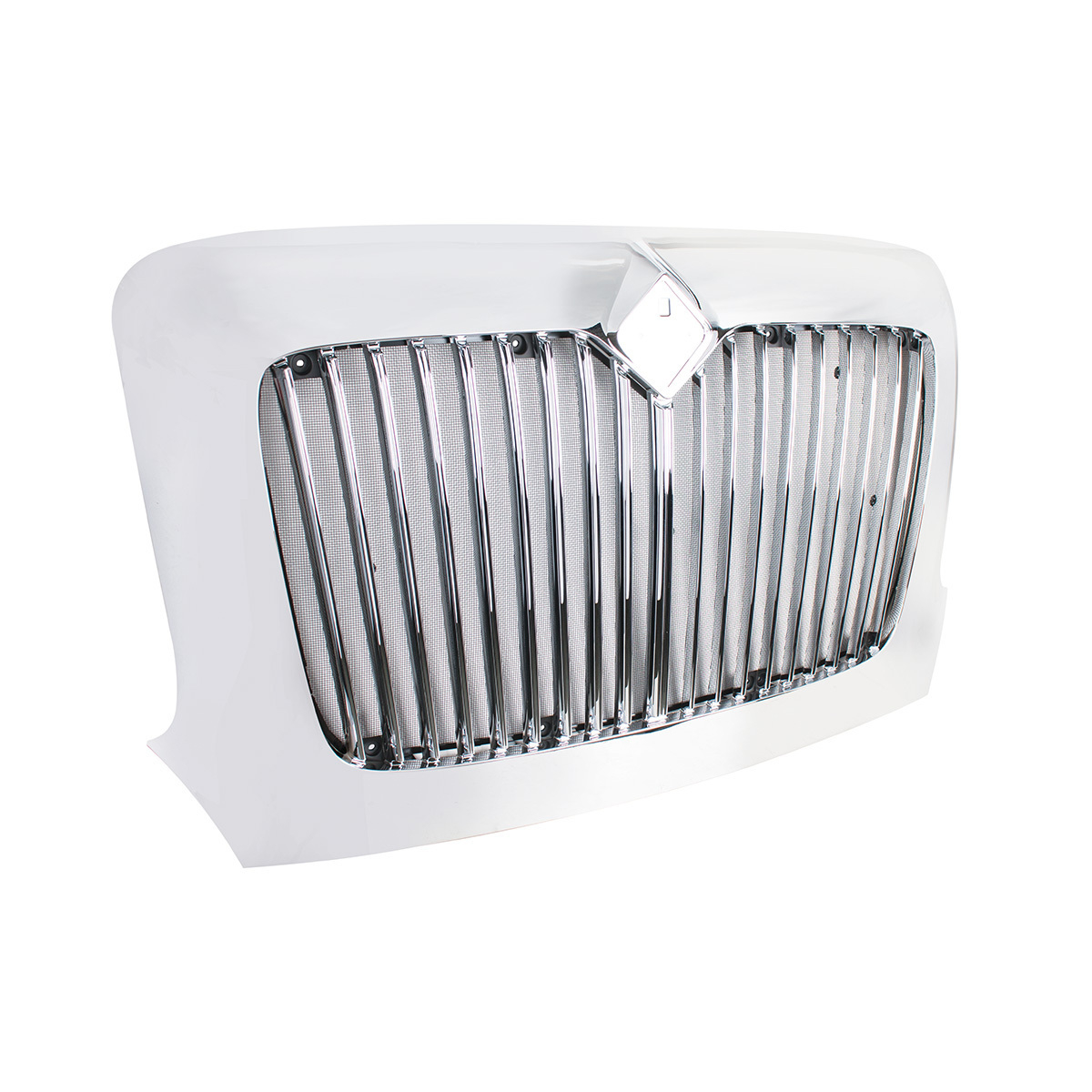 Chrome Grille With Bug Screen For 2002+ International Transtar - Thumbnail 3