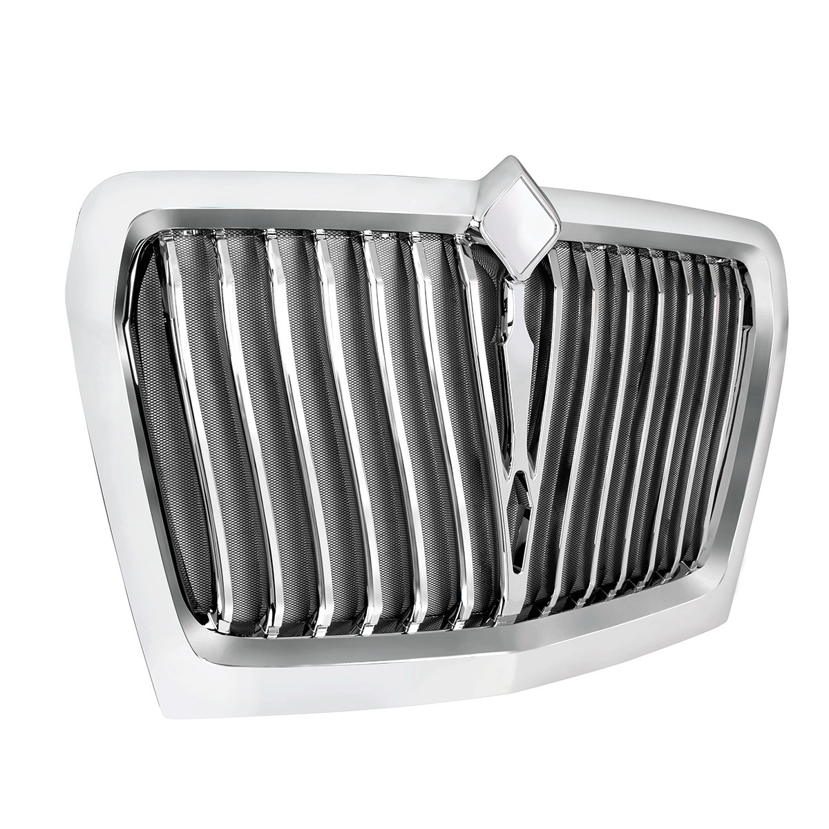 Chrome Curved Style Grille With Bug Screen For 2018-2025 International LT - Thumbnail 5