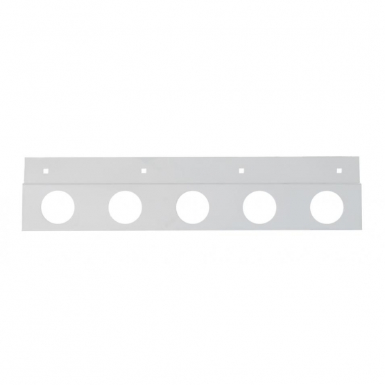 Stainless Top Mud Flap Plate - Five 2" Light Cutout