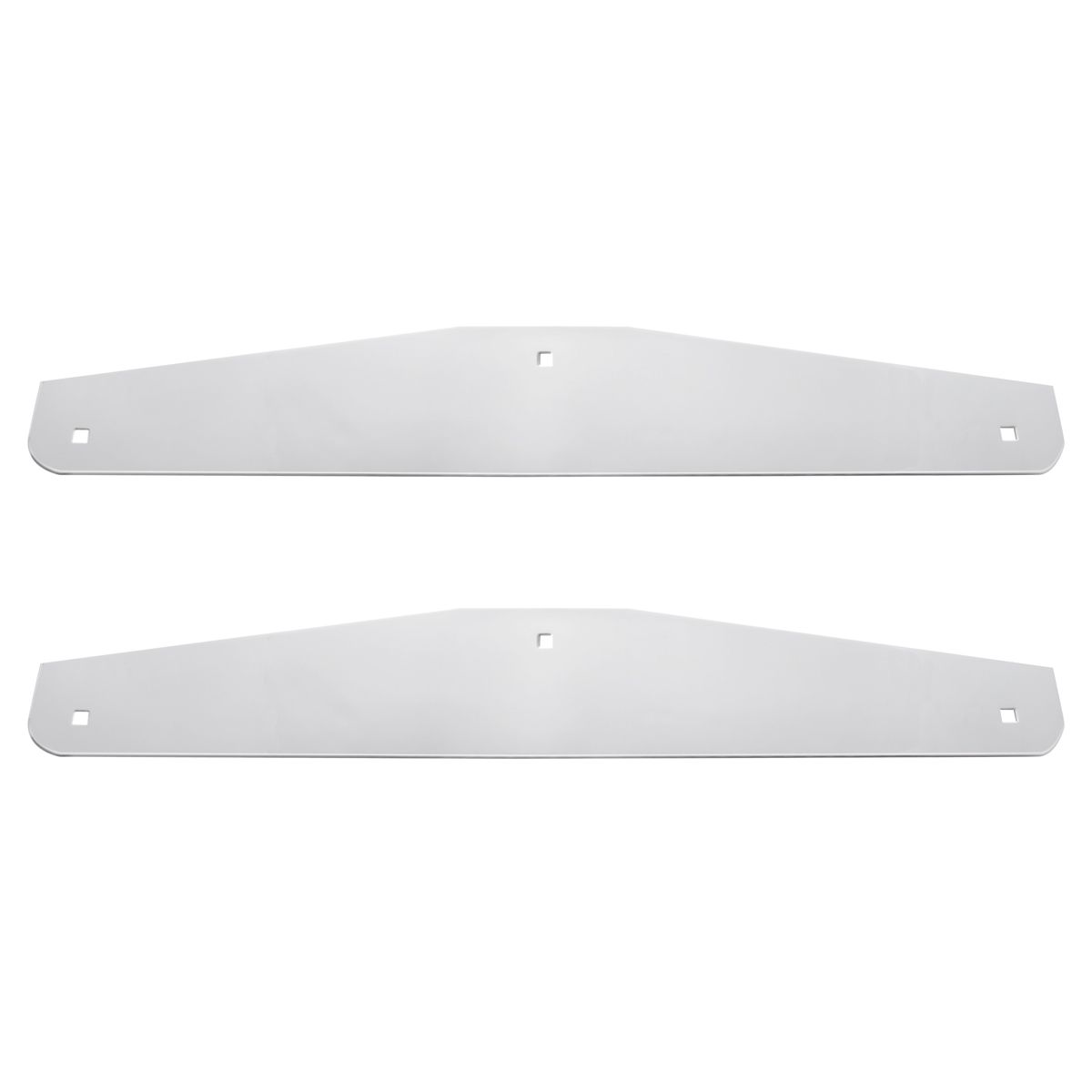 24" X 4" Stainless Steel Bottom Mud Flap Plates - Bolt Thru (Card of 2)