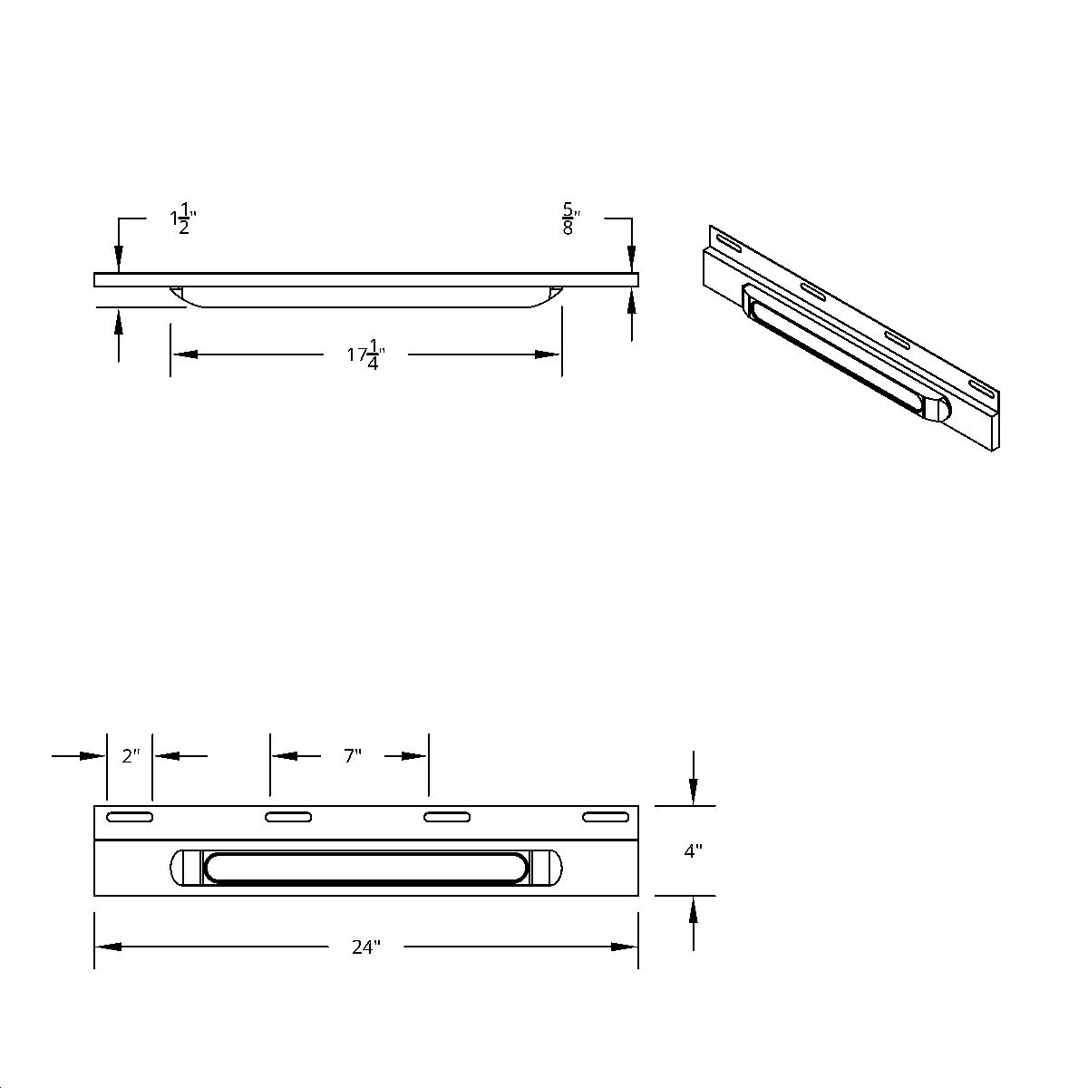 Stainless Top Mud Flap Plate With 11 LED 17" Light Bar & Bezel - Amber LED/Amber Lens (Each) - Thumbnail 2