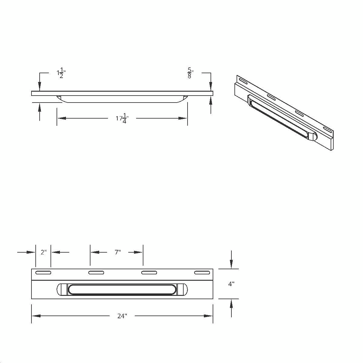 Stainless Top Mud Flap Plate With 11 LED 17" Light Bar & Bezel - Amber LED/Clear Lens (Each) - Thumbnail 2