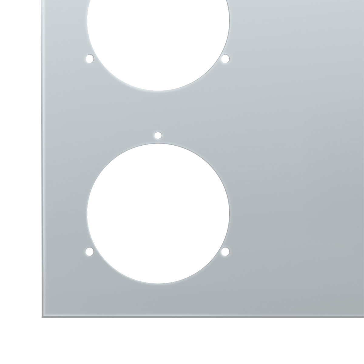 33-3/4" Stainless Steel Rear Center Light Panel With Four 4" Light Cutouts (No LP Holes) - Thumbnail 3