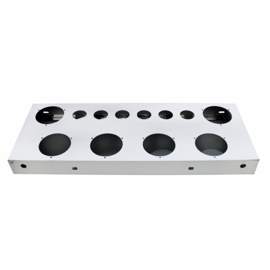 Stainless Steel Rear Center Light Panel With Six 4" Light Cutouts & Six 2" Light Cutouts - Thumbnail 2