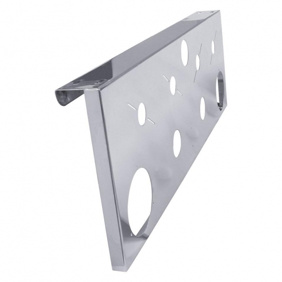 SS Rear Center Light Panel With 2X 4" Light Cutouts & 4X 2" Light Cutouts & 4X Universal Cutouts - Thumbnail 2