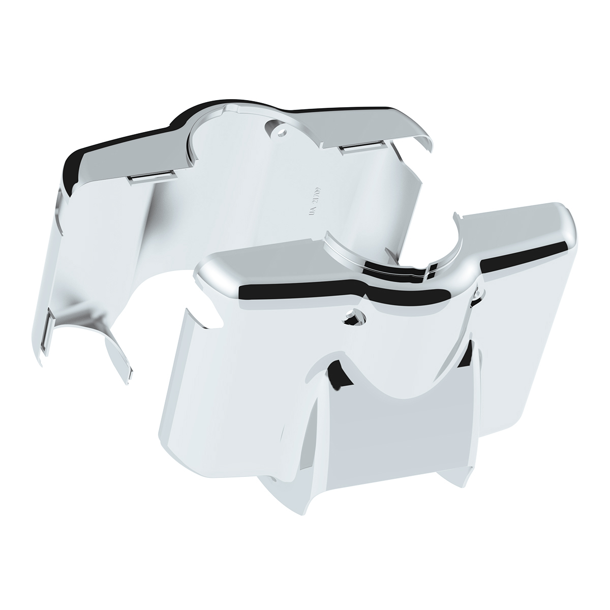 Chrome Plastic Upper Steering Column Cover For Peterbilt 379/378 (1998-2005), 335 (2005-2010), 330 (2000-2010) - Thumbnail 2