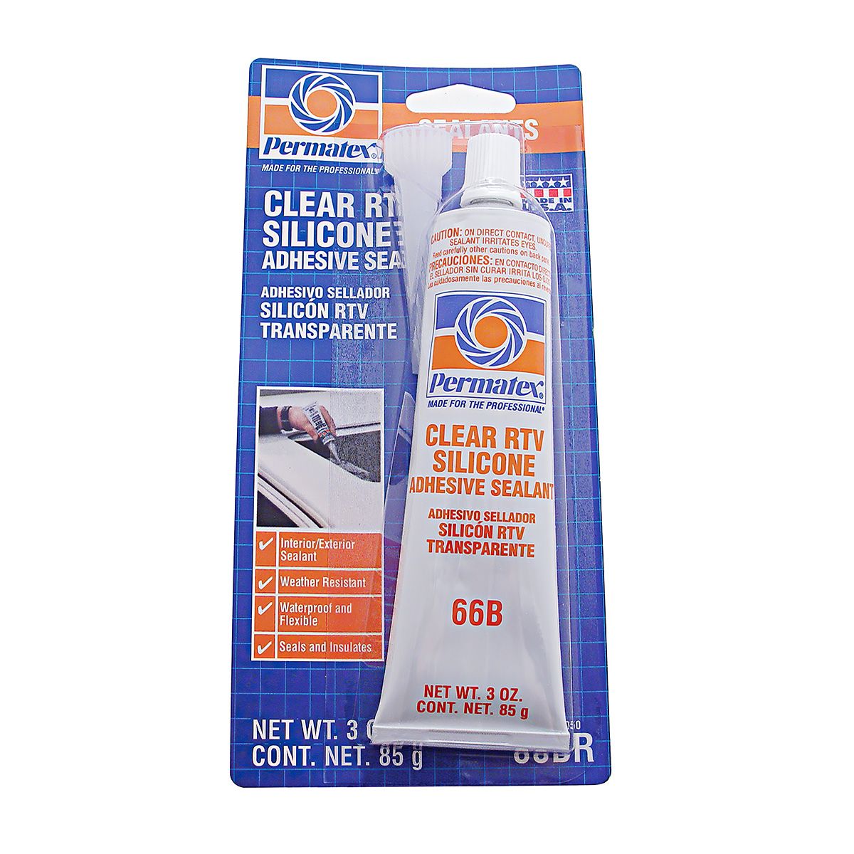 Clear RTV Silicone Sealant Adhesive - 3 Ounce Tube
