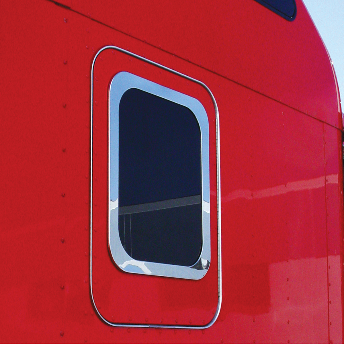 Stainless Steel Lower Sleeper Window Trim For Kenworth - Thumbnail 2