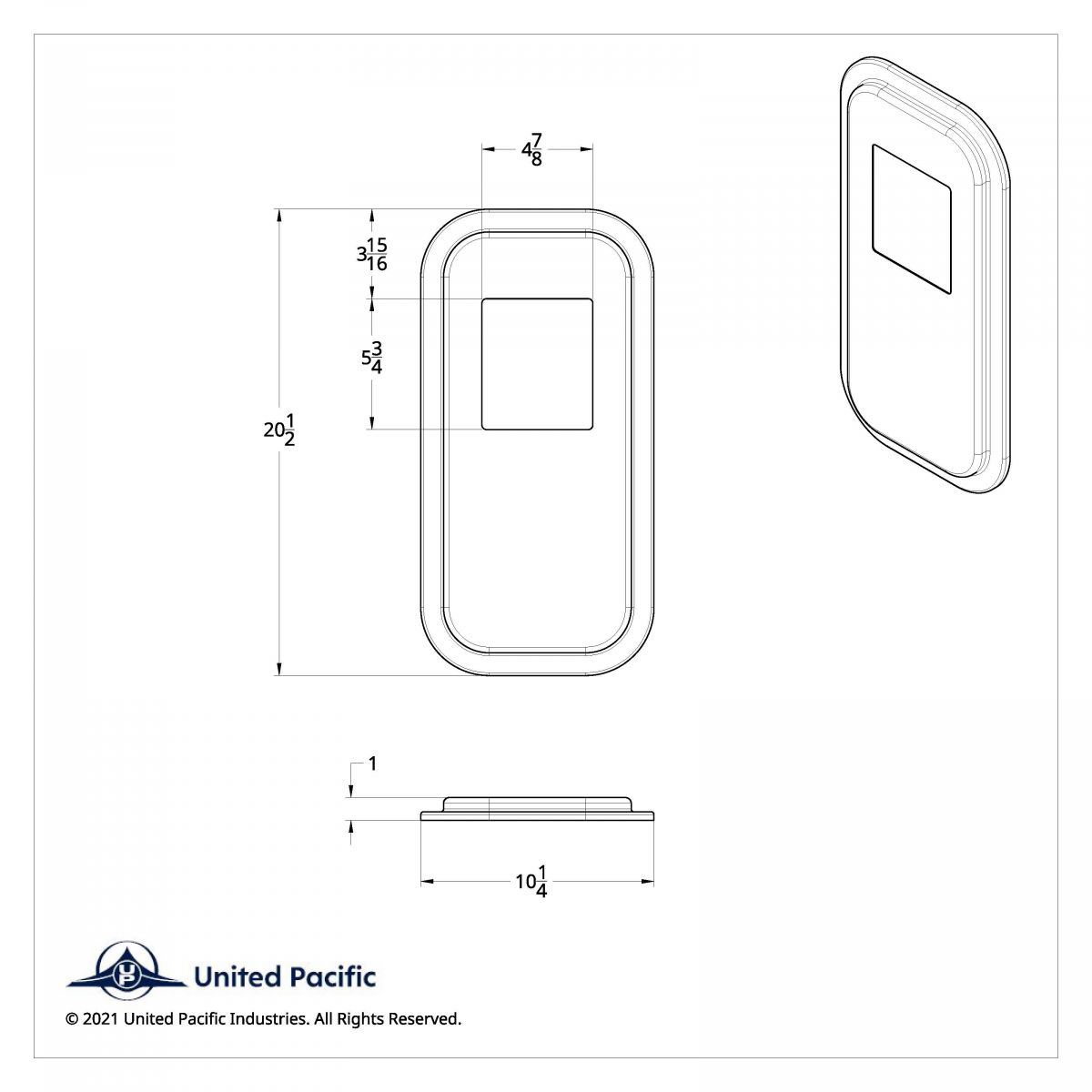 Peterbilt Stainless Steel Shift Plate Cover - Short Hood - Thumbnail 4