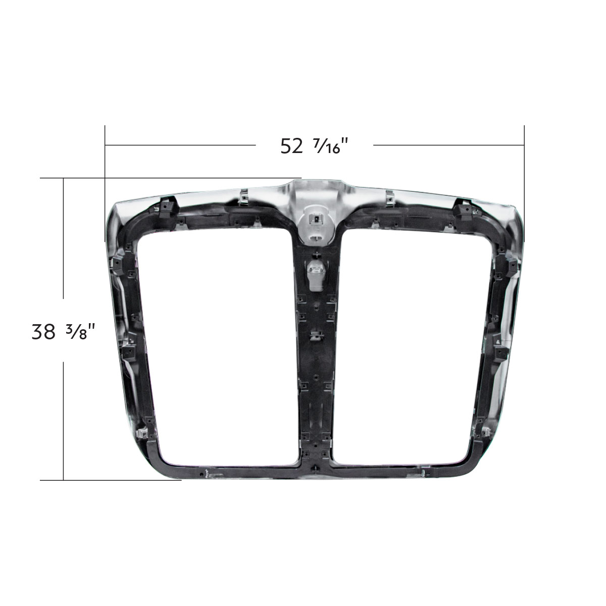 Chrome Grille With Inner Mounting Frame For 2013-2021 Kenworth T680 - Thumbnail 4