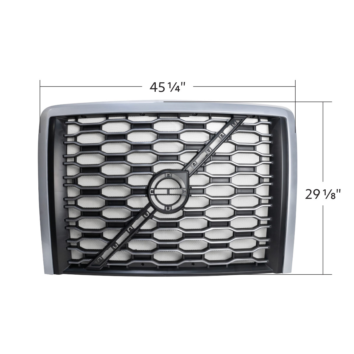 Grille With Bug Screen For 2018-2024 Volvo VNL-Silver - Thumbnail 8