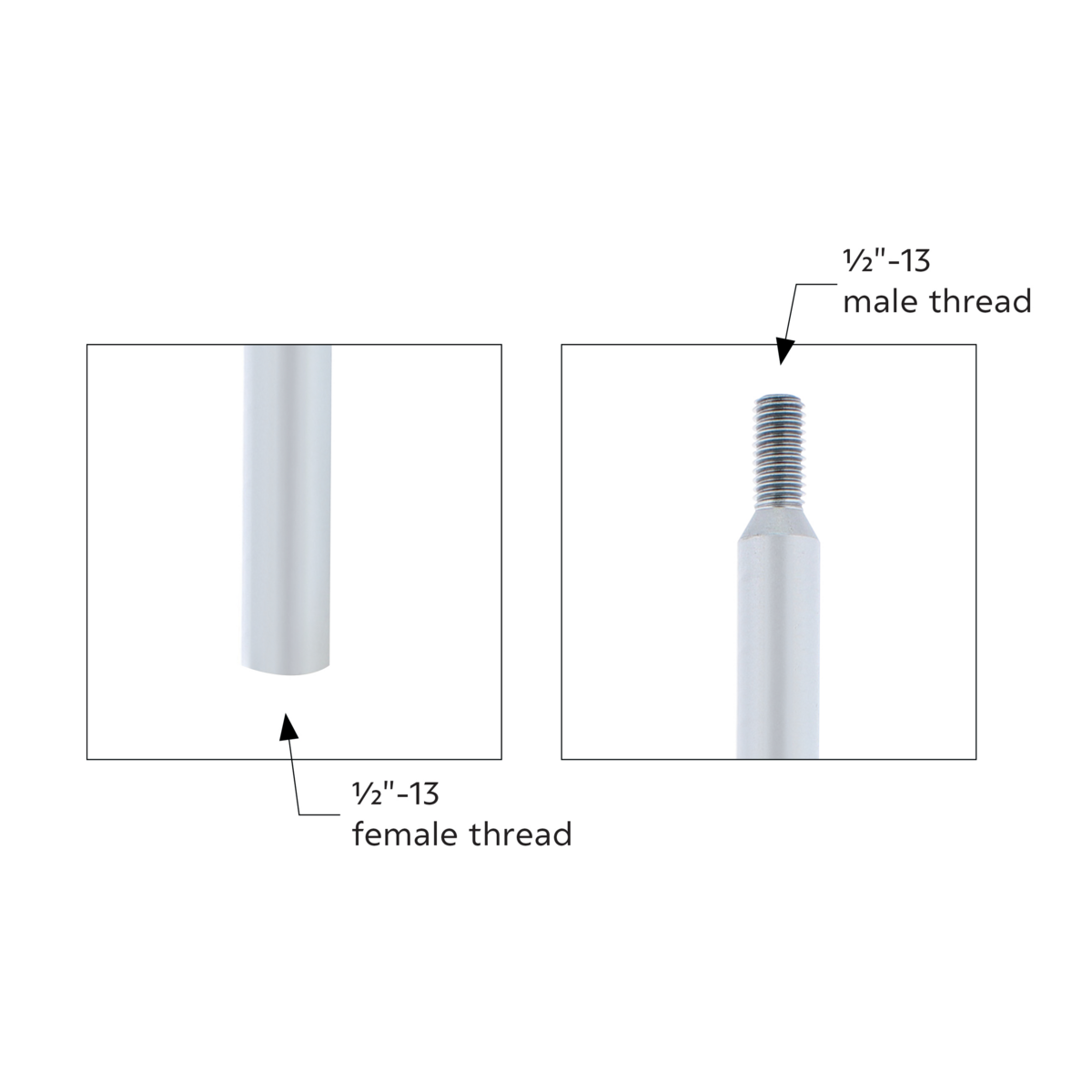 12" Shifter Shaft Extension - Liquid Silver - Thumbnail 3