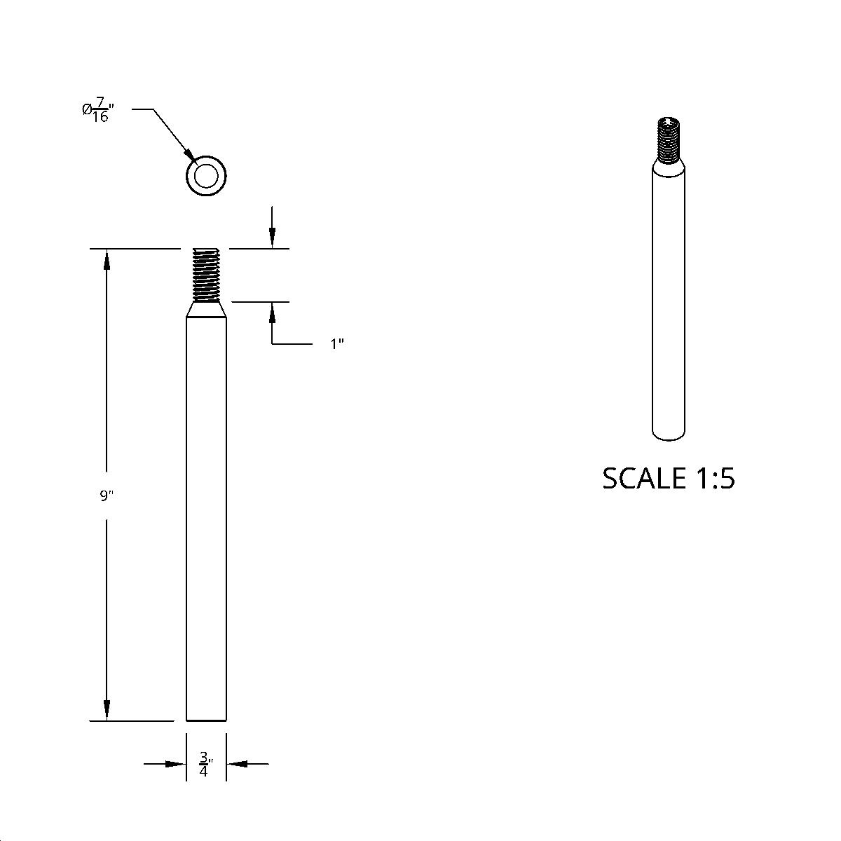9" Skull Pattern Shifter Shaft Extension - Thumbnail 3