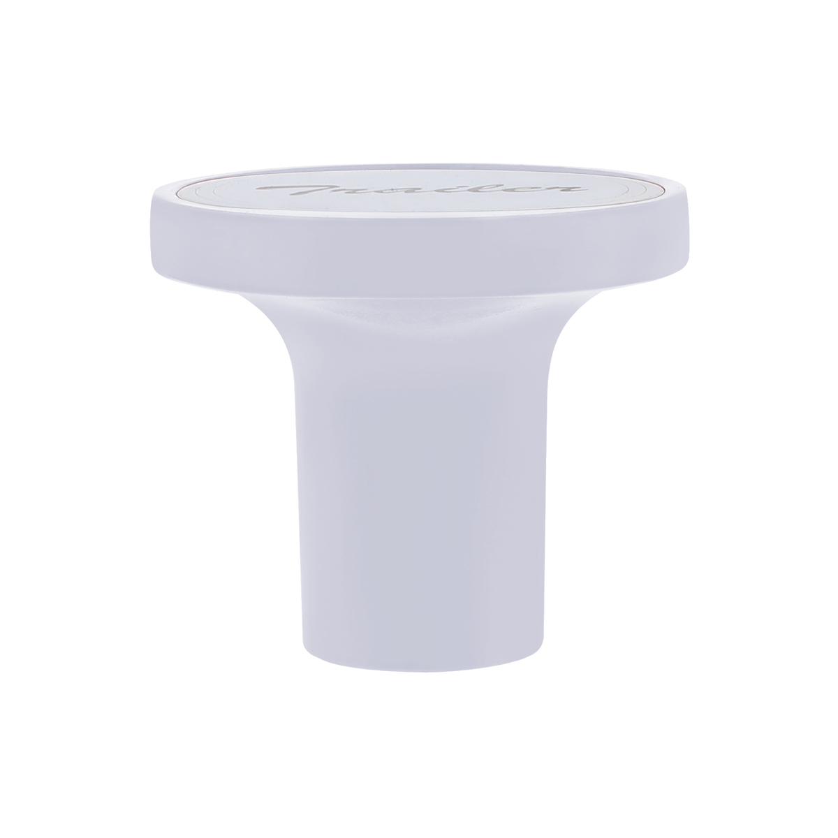 Aluminum Screw-On Air Valve Knob With Stainless Trailer Plaque - Pearl White - Thumbnail 2