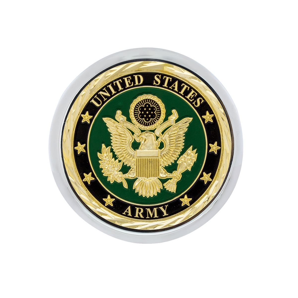 Deluxe Military Medallion Air Valve Knobs - Army - Thumbnail 3