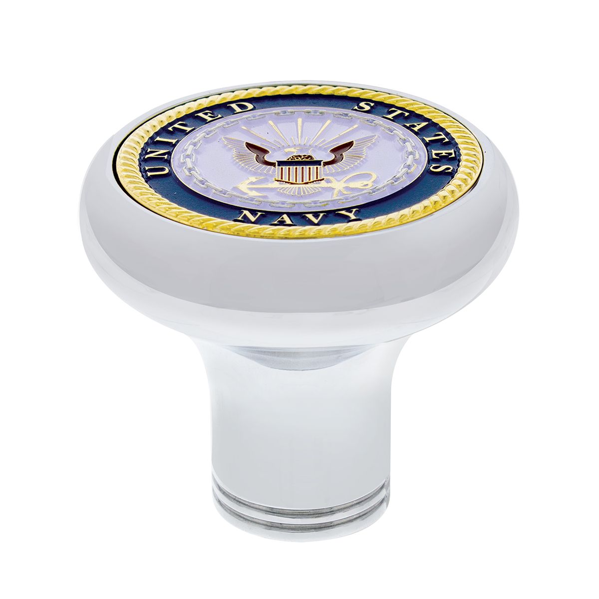 Deluxe Military Medallion Air Valve Knobs - Navy