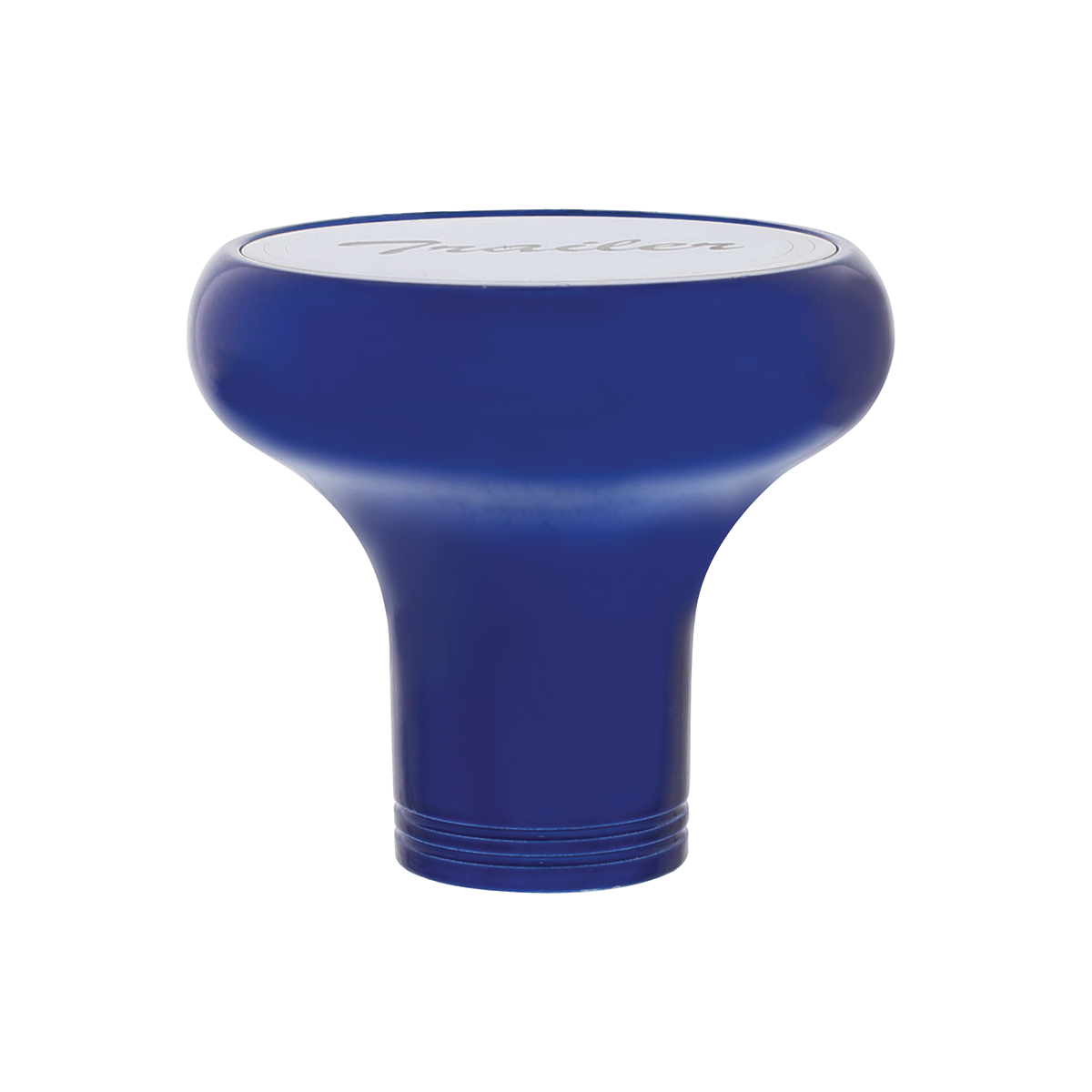 Deluxe Aluminum Screw-On Air Valve Knob With Stainless Trailer Plaque - Indigo Blue - Thumbnail 2