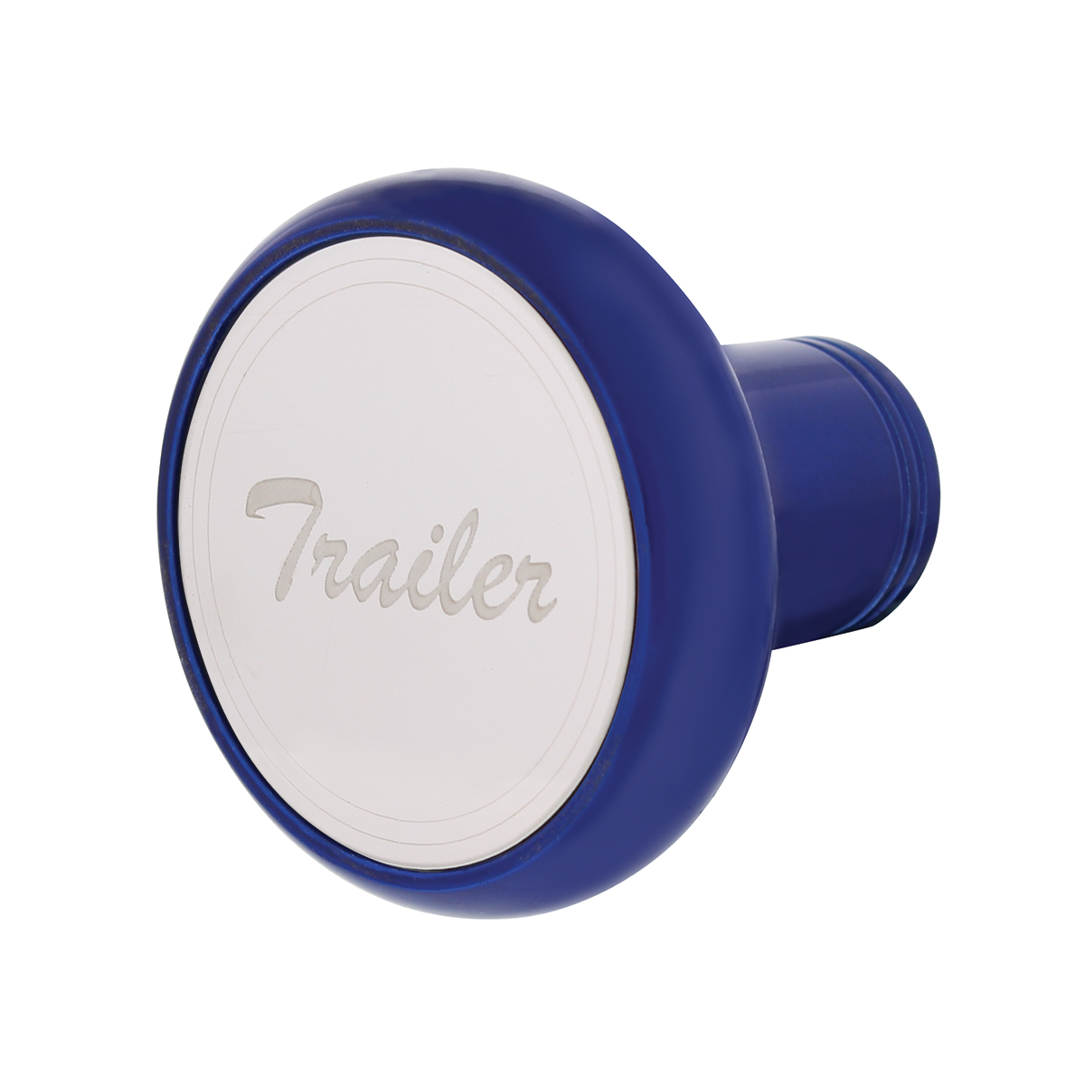Deluxe Aluminum Screw-On Air Valve Knob With Stainless Trailer Plaque - Indigo Blue - Thumbnail 3