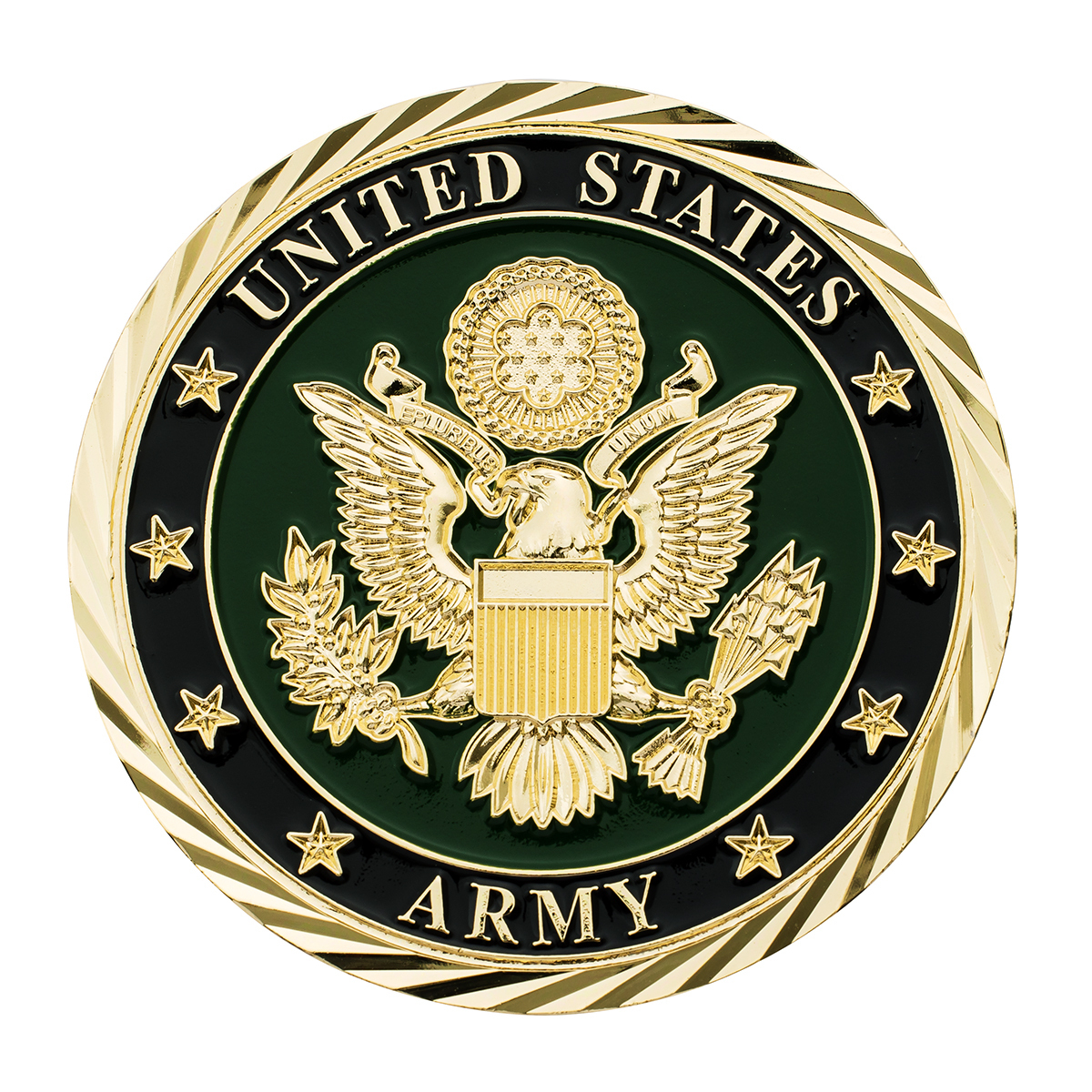 1-3/4" U.S. Military Adhesive Metal Medallion - Army - Thumbnail 3