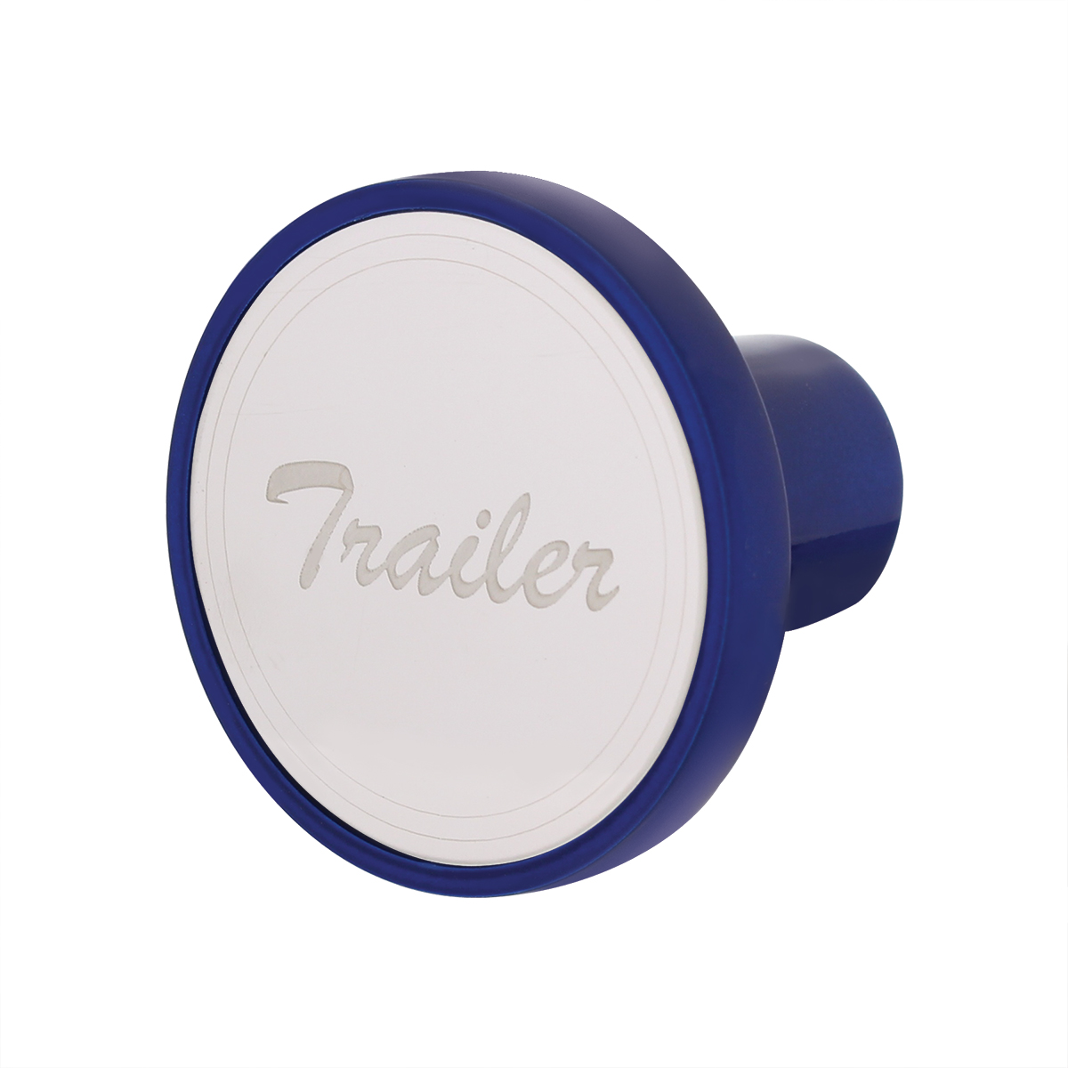 Aluminum Screw-On Air Valve Knob With Stainless Trailer Plaque - Indigo Blue - Thumbnail 3