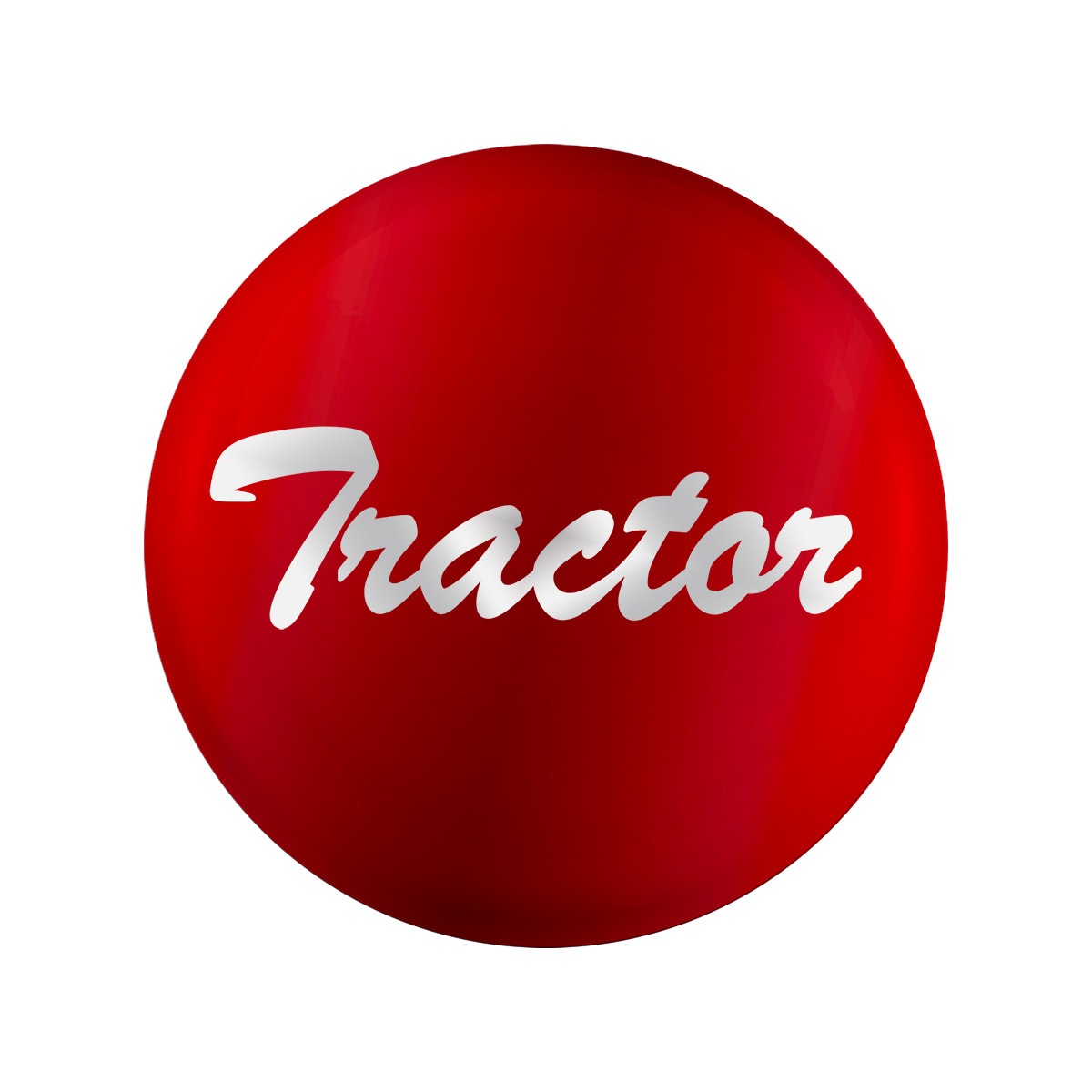 "Tractor" Chrome Aluminum Screw-On Air Valve Knob With Multi Color Glossy Sticker - Thumbnail 3