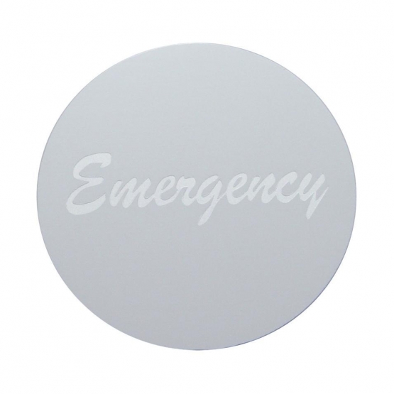 "Emergency" Aluminum Air Valve Knob Sticker Only - Silver