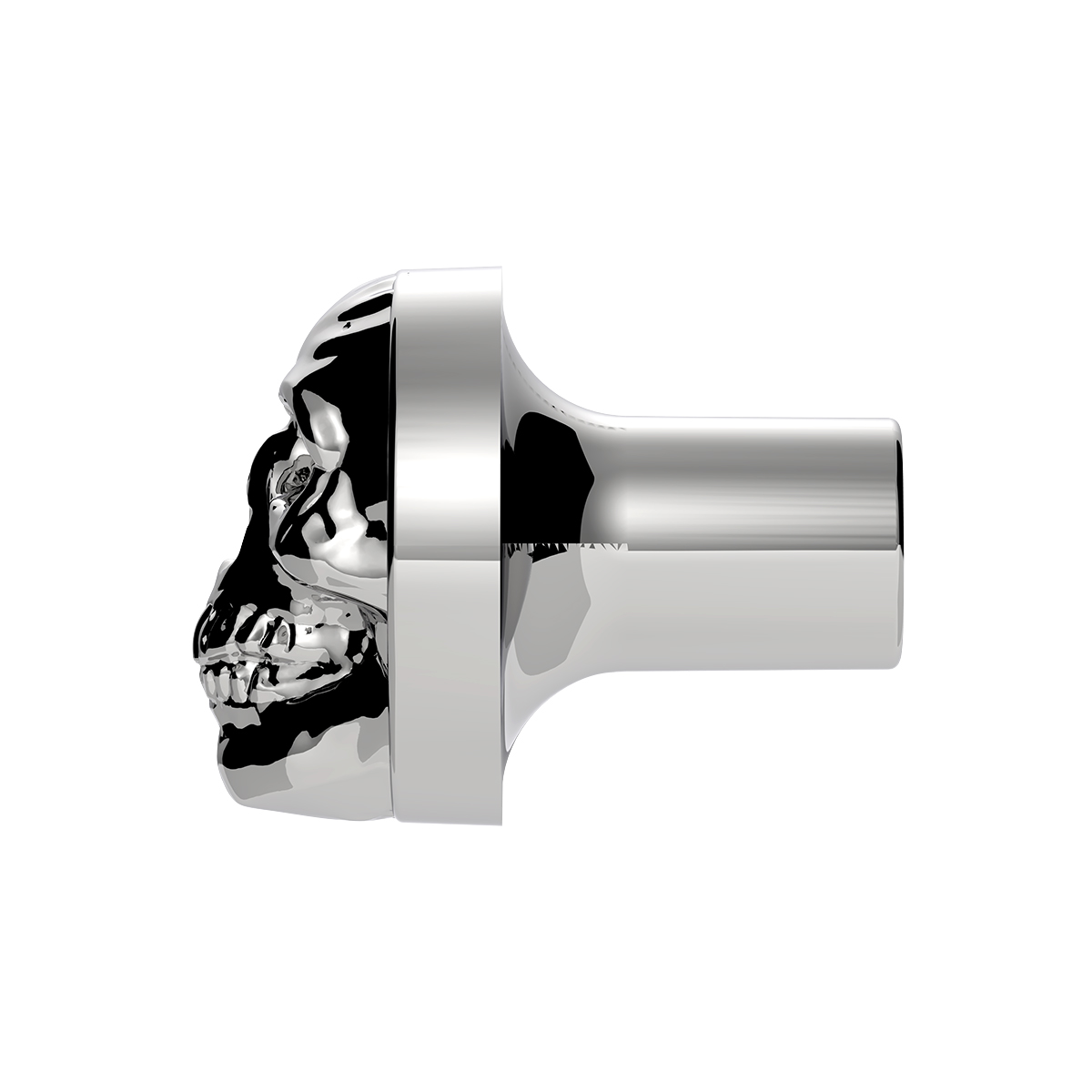 Skull Air Valve Knob - Chrome - Thumbnail 3