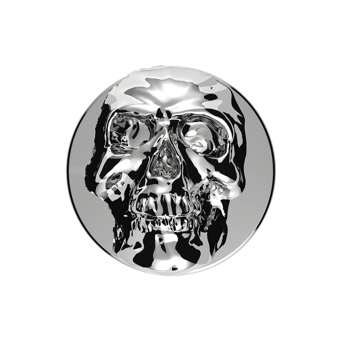 Skull Air Valve Knob - Chrome - Thumbnail 7
