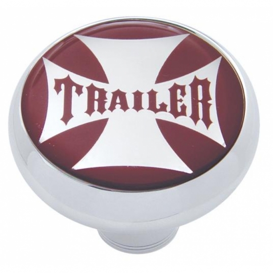 "Trailer" Deluxe Air Valve Knob - Red Maltese Cross Sticker