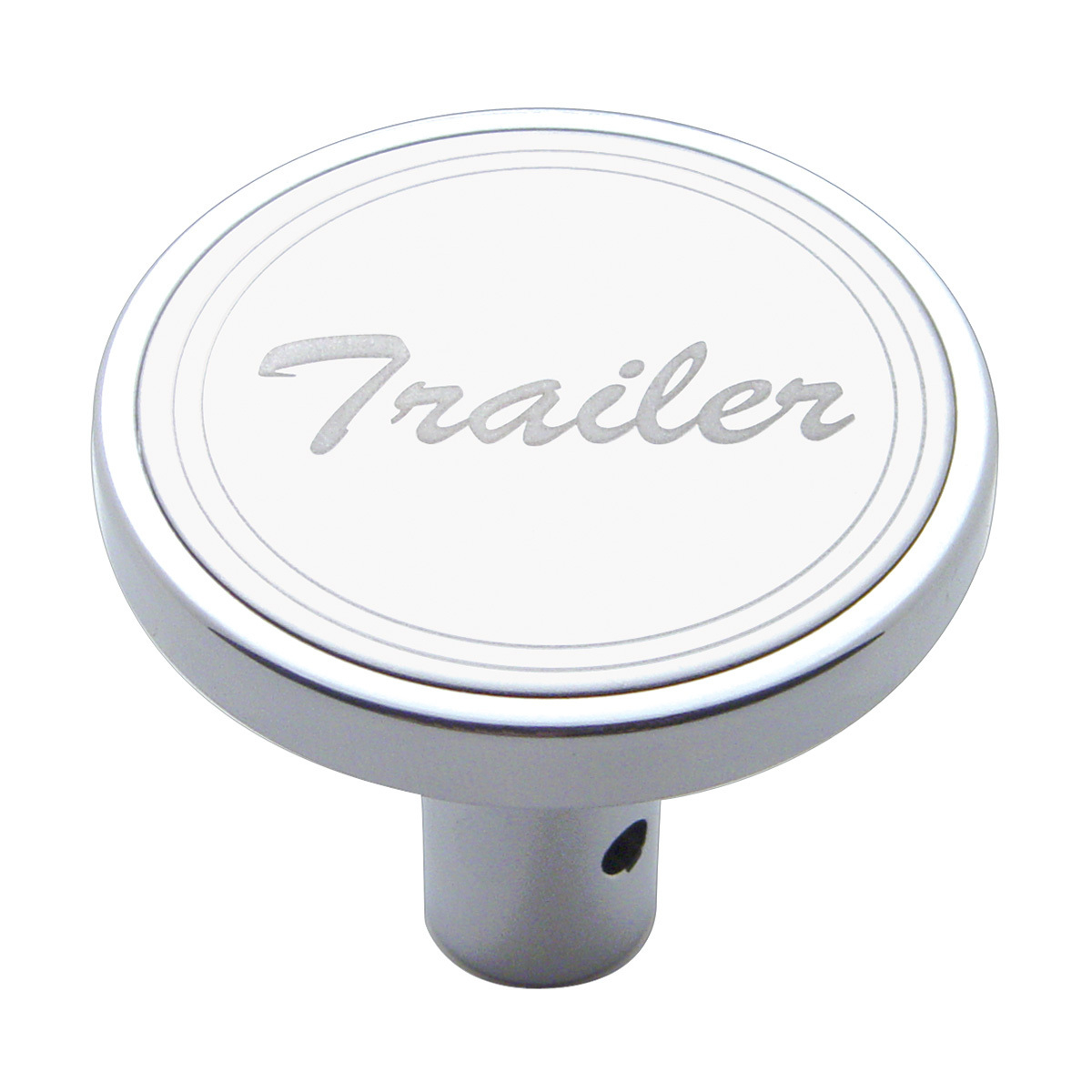 "Trailer" Long Air Valve Knob - Stainless Plaque With Cursive Script - Thumbnail 3