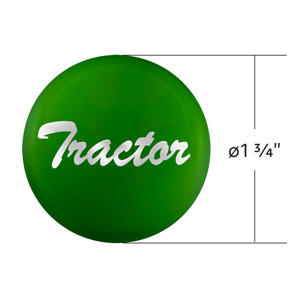 "Tractor" Glossy Air Valve Knob Candy Color Sticker - Emerald Green - Thumbnail 3