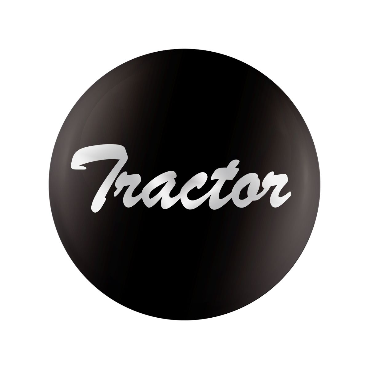 "Tractor" Glossy Air Valve Knob Candy Color Sticker -Glossy Black