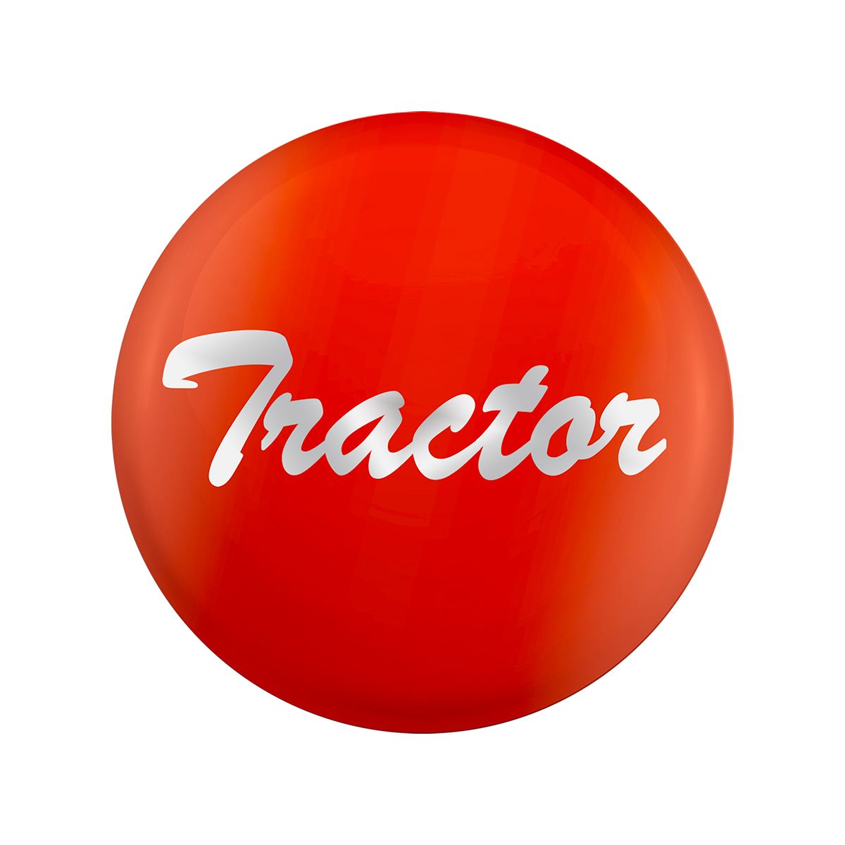 "Tractor" Glossy Air Valve Knob Candy Color Sticker -Cadmium Orange
