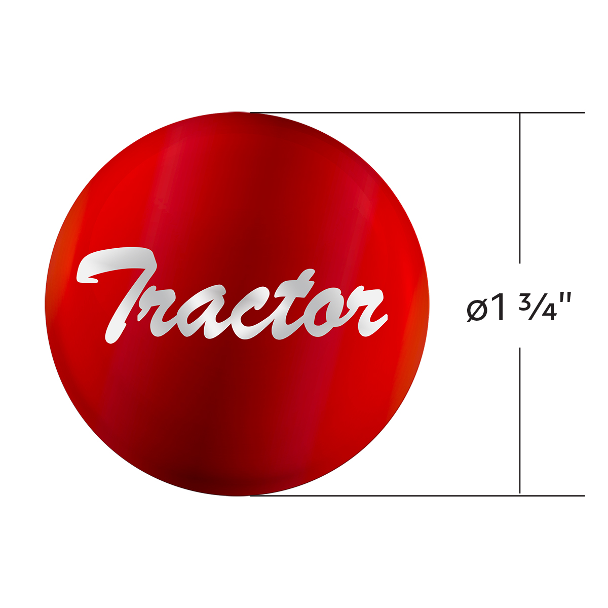"Tractor" Glossy Air Valve Knob Candy Color Sticker -Candy Red - Thumbnail 3