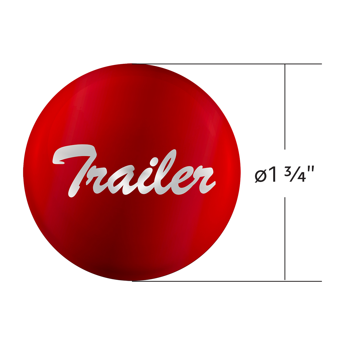 "Trailer" Glossy Air Valve Knob Candy Color Sticker - Candy Red - Thumbnail 3