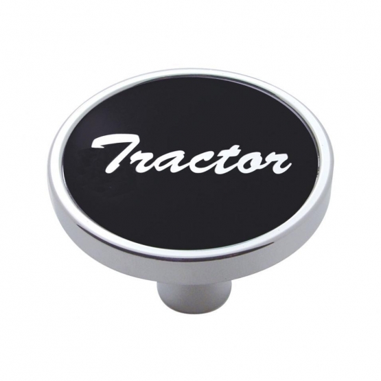 "Tractor" Short Air Valve Knob - Black Aluminum Sticker