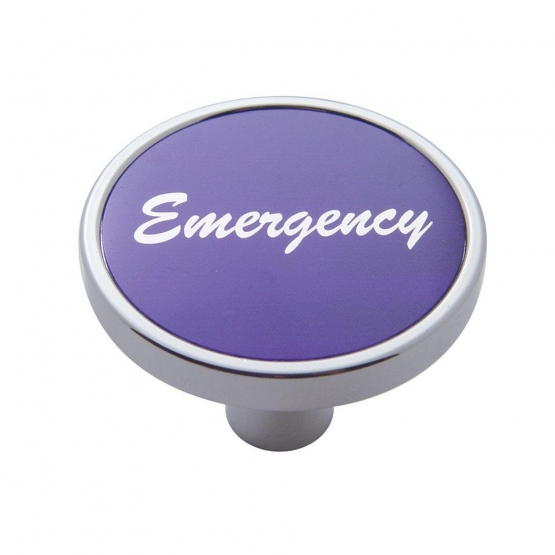 "Emergency" Short Air Valve Knob - Purple Aluminum Sticker