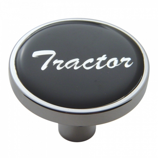"Tractor" Short Air Valve Knob - Black Glossy Sticker