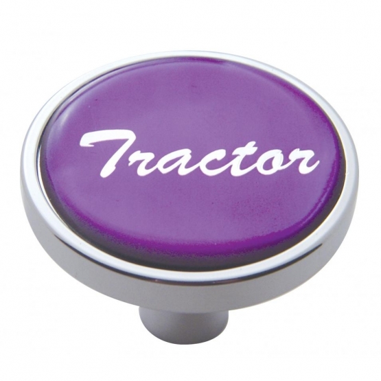 "Tractor" Short Air Valve Knob - Purple Glossy Sticker