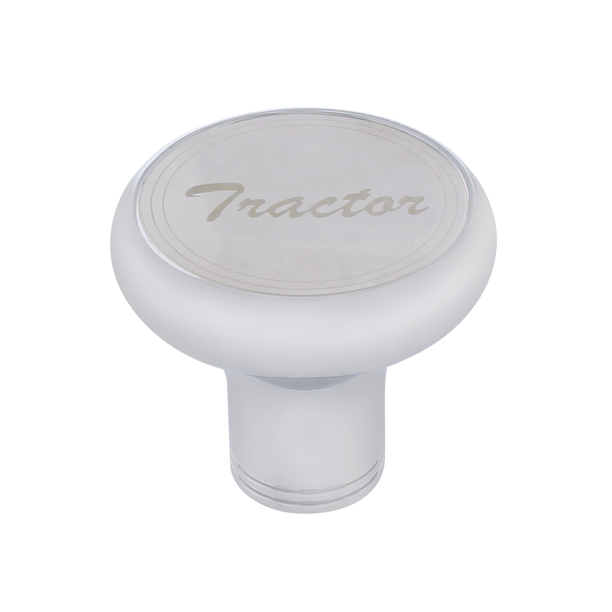 "Tractor" Deluxe Air Valve Knob - Stainless Plaque With Cursive Script - Thumbnail 5