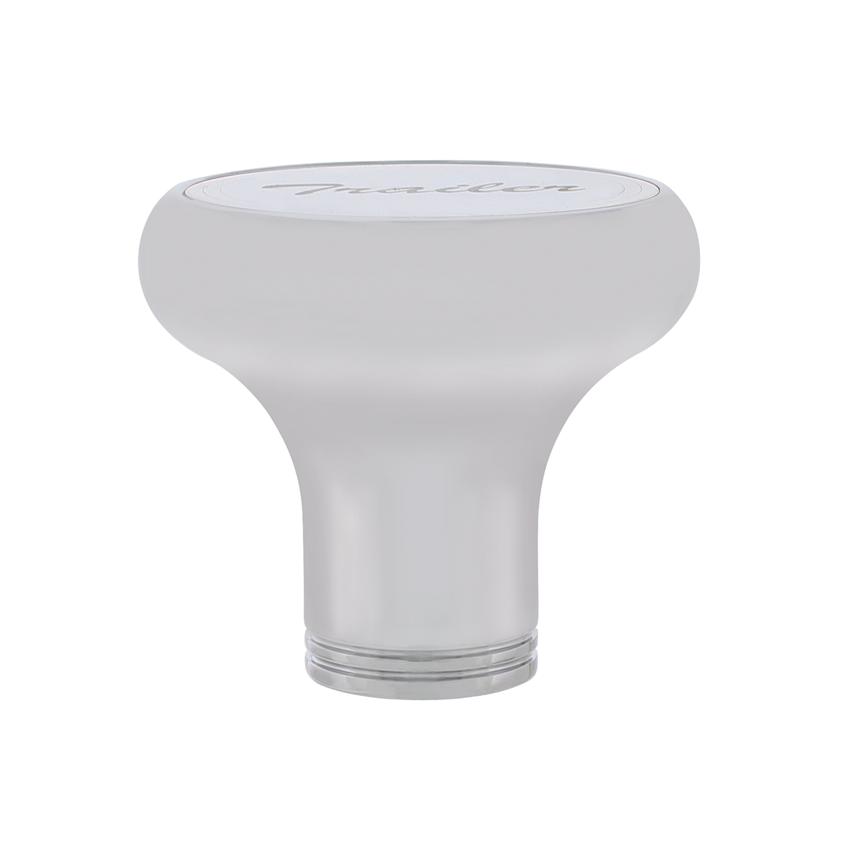 "Trailer" Deluxe Air Valve Knob - Stainless Plaque With Cursive Script - Thumbnail 2