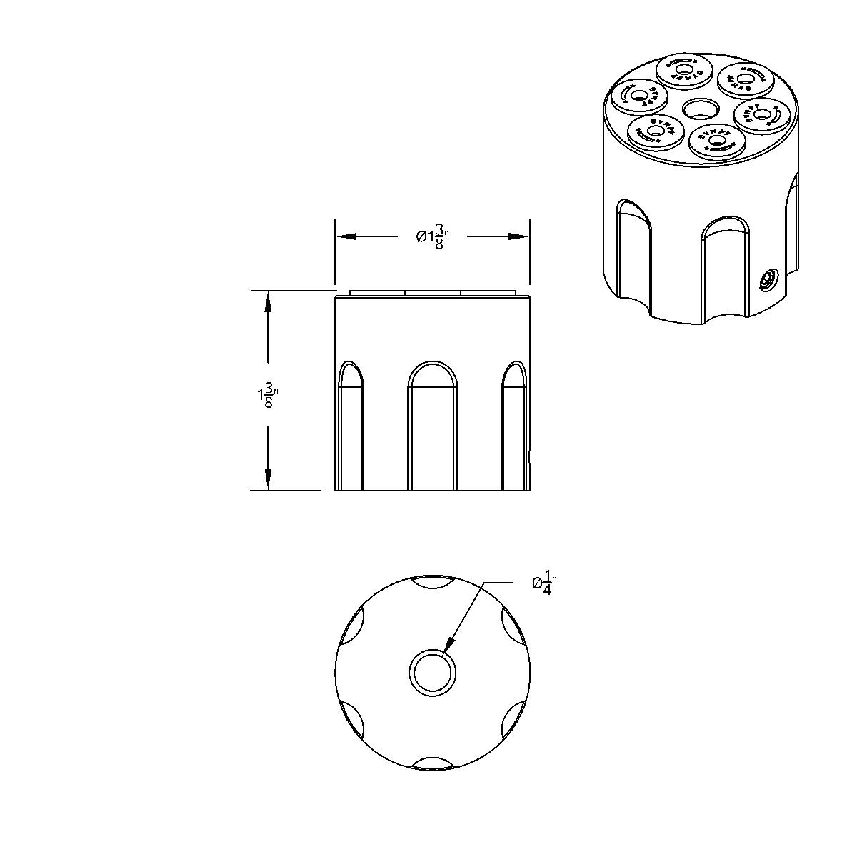 Gun Cylinder Dash Knob - Thumbnail 3